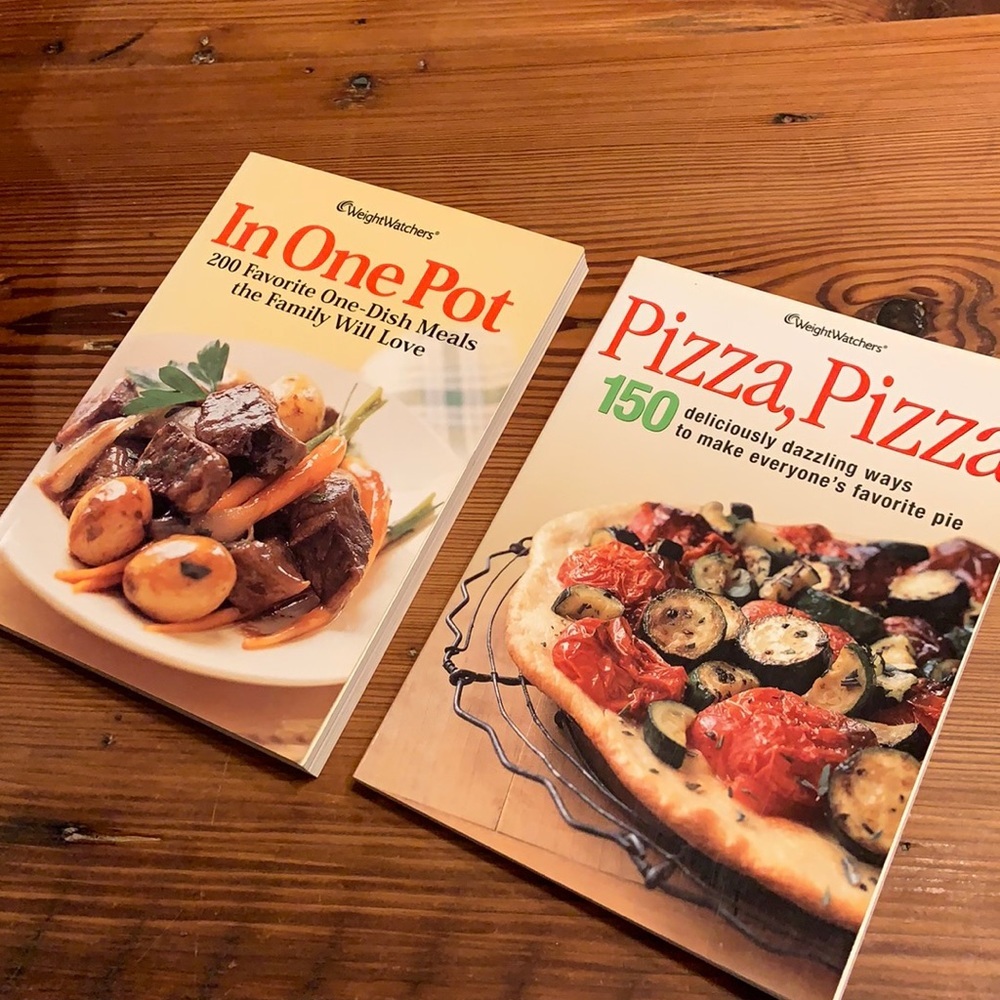 Weight Watchers Cookbooks:  Pizza, Pizza and In One Pot.